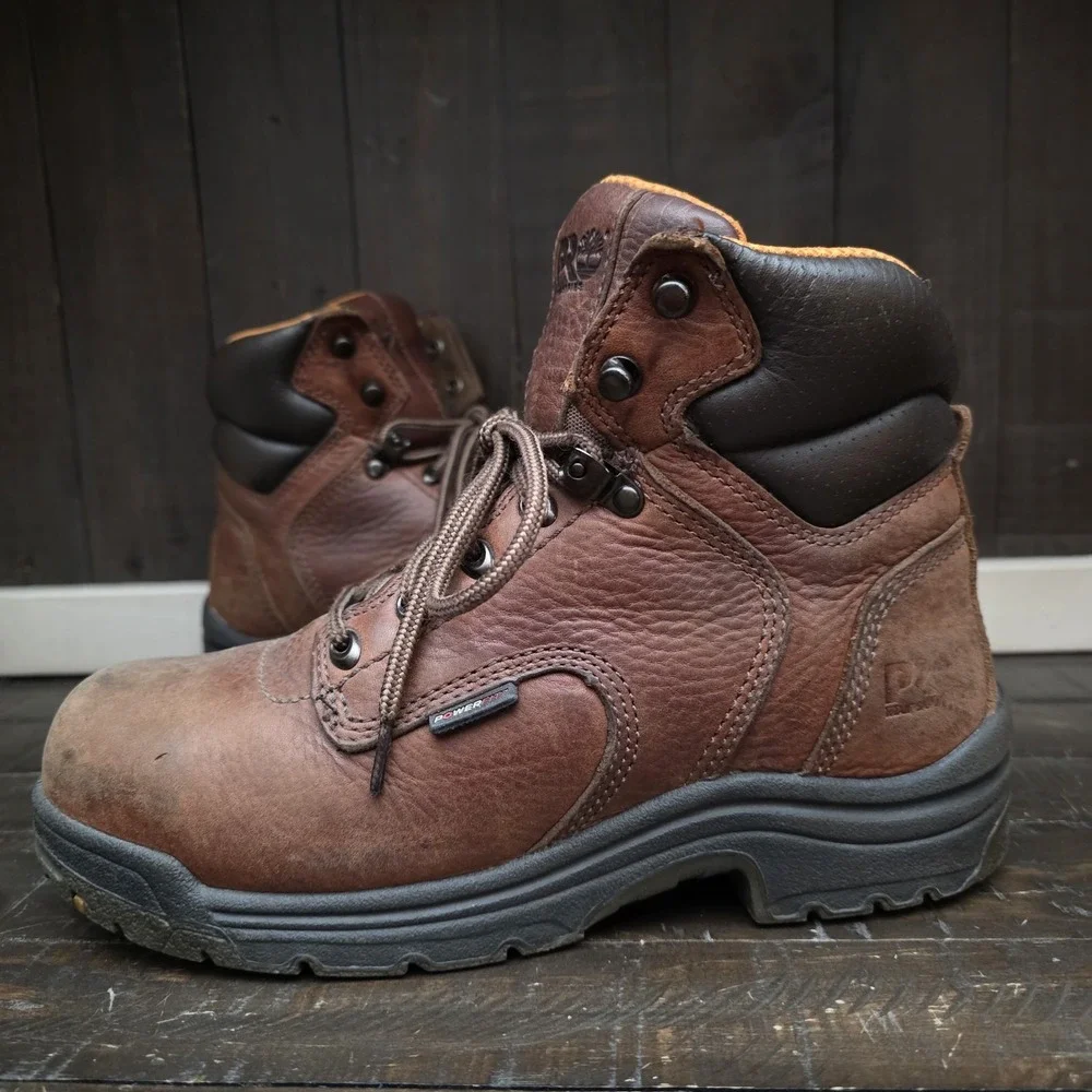 Timberland PRO Series Steel‎ Toe Safety Boots Womens 8.5M Brown Leather 26388